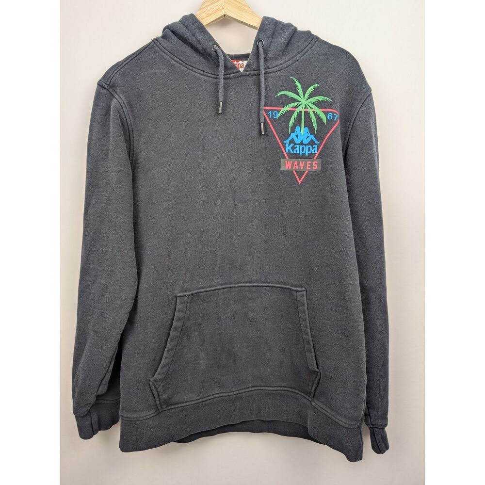 Kappa Authentic Mens Large Pullover Hoodie Oracabessa Kappa Waves Graphic Print